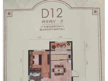 两室两厅一卫 